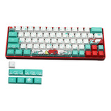 Teclas Keycaps Vermelhas Rk61 Coral Sea 71 Teclas