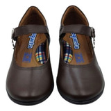 Zapato Escolar Niña 54402-f Piel Confort Casual (21.5 - 27)
