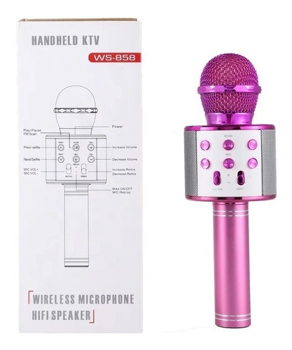 Micrófono Karaoke Niños 5w Bluetooth Efectos De Voz Parlante
