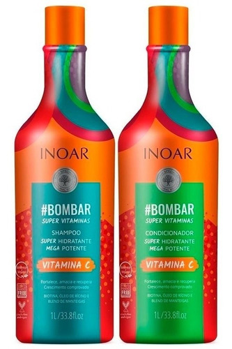 Inoar Shampoo E Condicionador Bombar Super Vitaminas C 1l