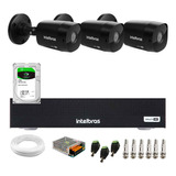 Kit 3 Câmeras Intelbras Vhd 1230b G7 1080p, Dvr 3004, Hd 1tb