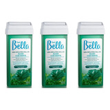 Kit 03 Cera Rollon Depil Bella 100 Gr Algas Com Menta