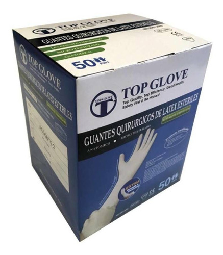 Guante Estéril - Top Glove Quirúrgico Caja 50 Pares