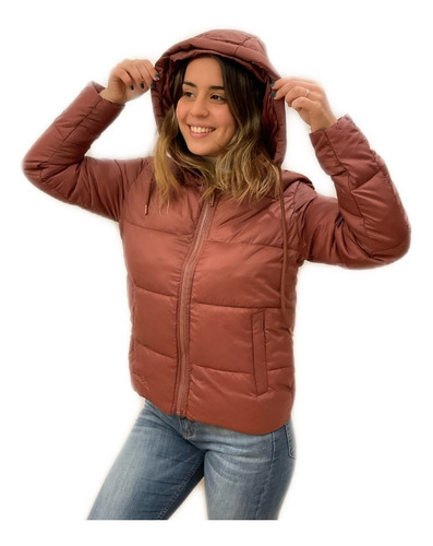 Campera Zurich Puffer Impermeable Nylon Mujer Importada