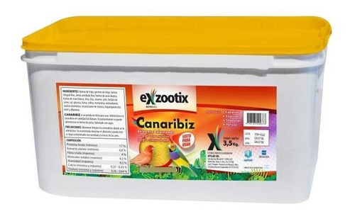 Canaribiz X 3,5 Kg Exzootix Alimento Para La Crianza De Aves