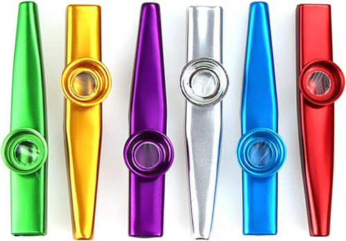 6 Flautas De Metal Kazoo Instrumentos Musicales Juguete Para