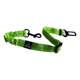 Matchi Adaptador De Cinturón De Seguridad Para Perros Correa Color Verde-negro Mate