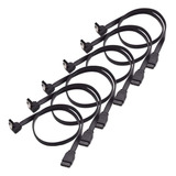 Set De 6 Cables Sata Iii 90 Grados De 16 Pulgadas Negros