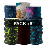 Cuello Termico Pack X6 Promo Multiuso Pañuelo Buff Cuellito