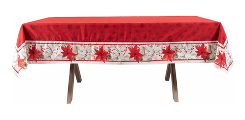 Mantel Rectangular Noche Buena Vianney 2.50 X 1.60 Rojo