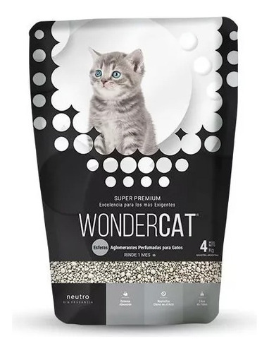 Piedras Esferas Wondercat Aglomerantes Neutro X 4 Kg