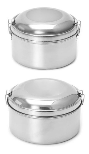 Marmita Olla Portátil De Acero Inox 2 Niveles Para Comida