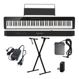 Piano Digital Casio Privia Px-s1100bk Suporte Pedal Sustain