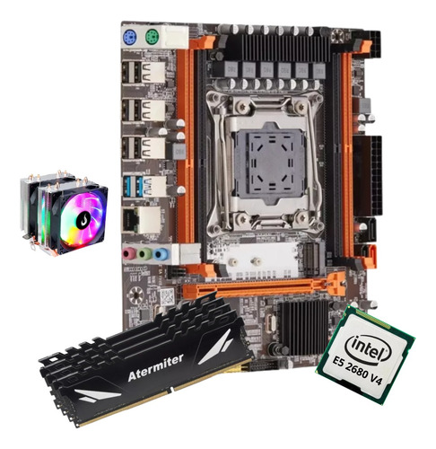Kit Gamer Placa Mãe X99 Orange Intel Xeon E5 2680 V4 128gb 