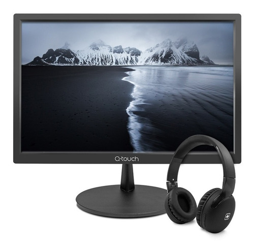 Monitor Led 22 Qtouch Qt-2200 Hd 2022 Garantia + Audifonos