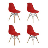 Cadeira De Jantar Eames Eiffel P/ Cozinha, 4 Unidades 