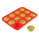 Caketime Molde Para Muffins Silicona 12 Tazas Sin Bpa