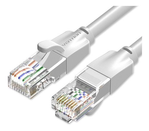 Cable De Red Vention Cat6 Certificado - 1 Metro - Reforzado - Premium Patch Cord - Utp Rj45 Ethernet 1000 Mbps - 250 Mhz - Cobre - Pc - Notebook - Servidores - Camaras Seguridad - Gris - Ibehf