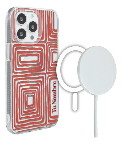 Funda Para iPhone Magsafe Mujer Abstracto Con Tu Nombre