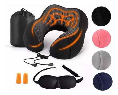 Almohada De Cuello De Viaje De Espuma Viscoelástica Cómodo