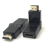 2 Uniones Convertidor Hdmi 360 Grados Macho Y Hembra De 7 Cm