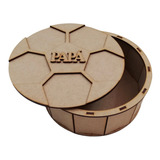 Caja Regalo Dia Del Padre Balón Futbol Mdf 1pza Armada