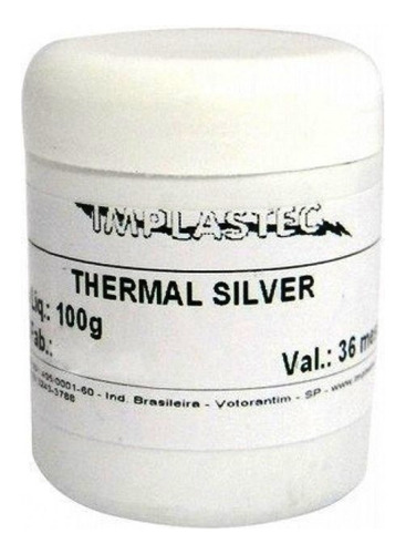 Pasta Termica Prata 100g Thermal Silver Processad Implastec