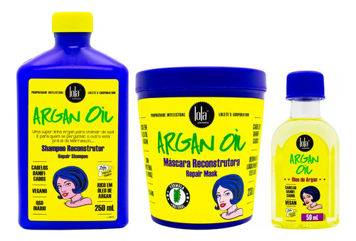 Lola Argan Oil Kit Reconstructor Shampoo + Mascara + Serum