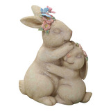 (02 #mold) Estatuas De Jardín De Conejos  Figuras De Animale