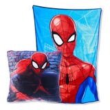 Manta Com Almofada Homem Aranha Spider Man 100% Poliéster