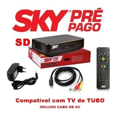 Sky Pré Pago Sd Tv De Tubo  + Recarga Digital 30 Dias