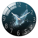 Moderno Paisaje De Silencioso Reloj De Pared Mariposa