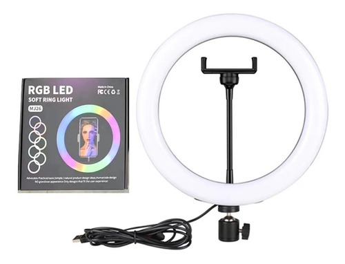 Ring Light Iluminador Rgb 20cm 8 Polegadas+mini Tripe 