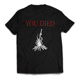 Playera Dark Souls, You Died,  Negra, 100% Algodon