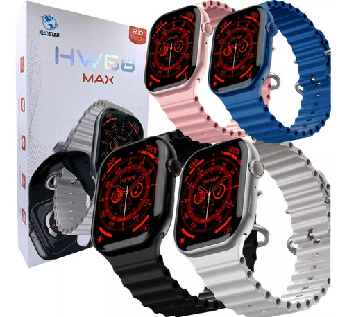 Smartwatch Feminino E Masculino Hw68 Max Lançamento + Brinde