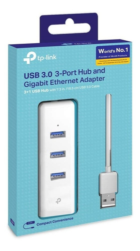 Adaptador Usb A Rj45 Ethernet Giga Tp-link Ue330 + Hub 3 Usb
