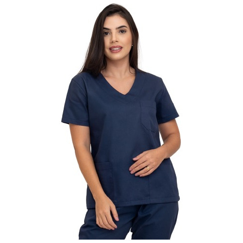 Camisa Do Pijama Cirúrgico Gabardine Scrub Feminino