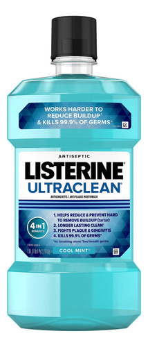 Listerine Ultraclean - Enjuague Bucal Antiseptico Para El Cu