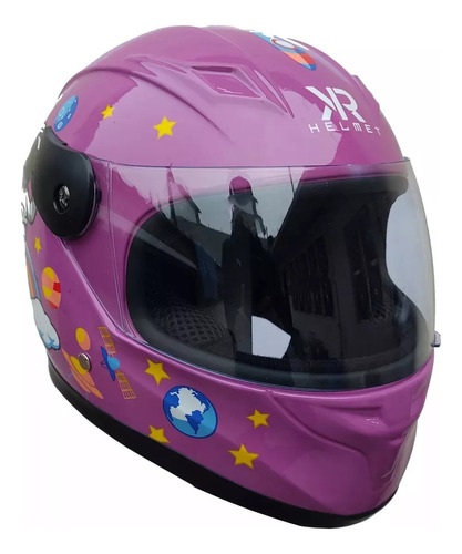 Casco Cerrado Infantil Mermaid Rosa