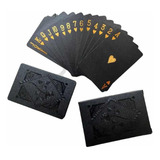 Cartas Poker X54 Metalizadas Negras De Lujo (impermeables).