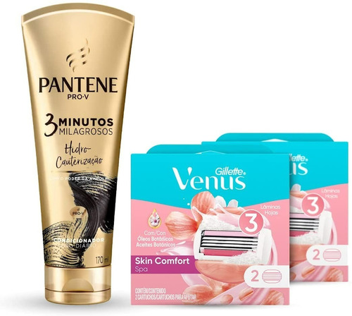  Acondicionador Pantene Pro-v 3 Mm + Repuestos Venus 170ml