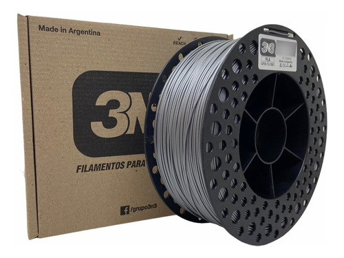 Filamento Pla 3n3 1kg 1.75mm Gris Plomo -n4print