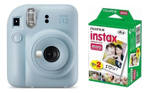 Cámara Instantánea Fujifilm Instax Kit Mini 12 + 10 Fotos Pastel Blue