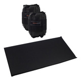 Kit Colchonete 90x45 Cm De Academia P/yoga + 2 Caneleira 4kg