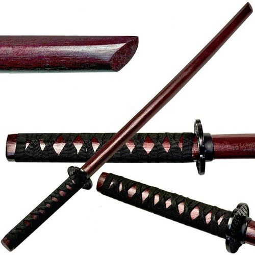 Bokken Vinotinto Trenzado - Espada En Madera, Ninja, Samurai