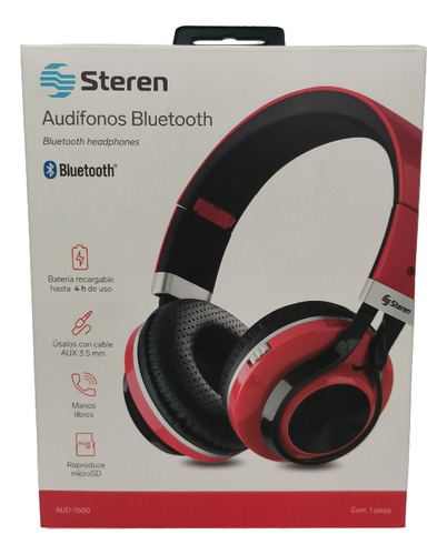 Audífonos Bluetooth Steren Color Negro 