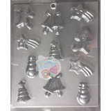 *molde Para Chocolate 11 Mini Figuras Navidad Jengibre Arbol