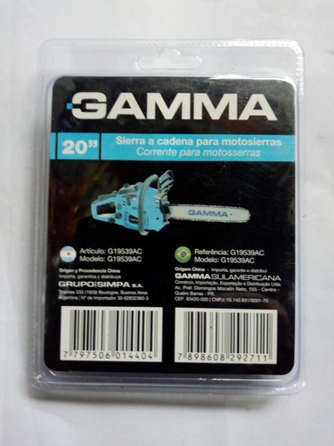 Cadena Para Motosierra Original Gamma G19539 20'' G19539ac