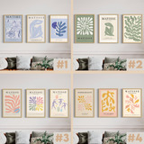 Set 3 Cuadros Con Vidrio - Matisse Varios Diseños 30x45
