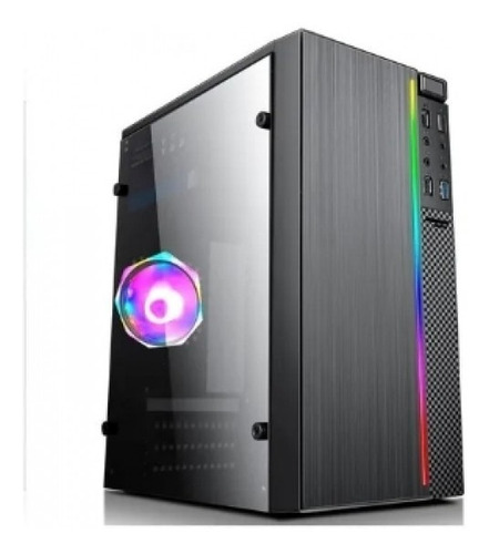 Gabinete Gamer Pixxo Cg265LG Led Rgb S/ Fonte Acrílico